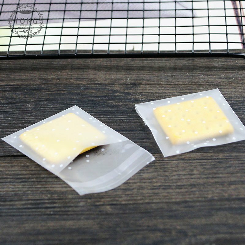 100300x Clear Dots Self Adhesive Cookie Gift DIY Bag Plastic Candy