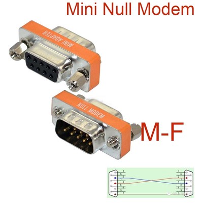 High Quality Mini Null Modem DB9 Female To DB9 Male Plug Adapter Gender Changer
