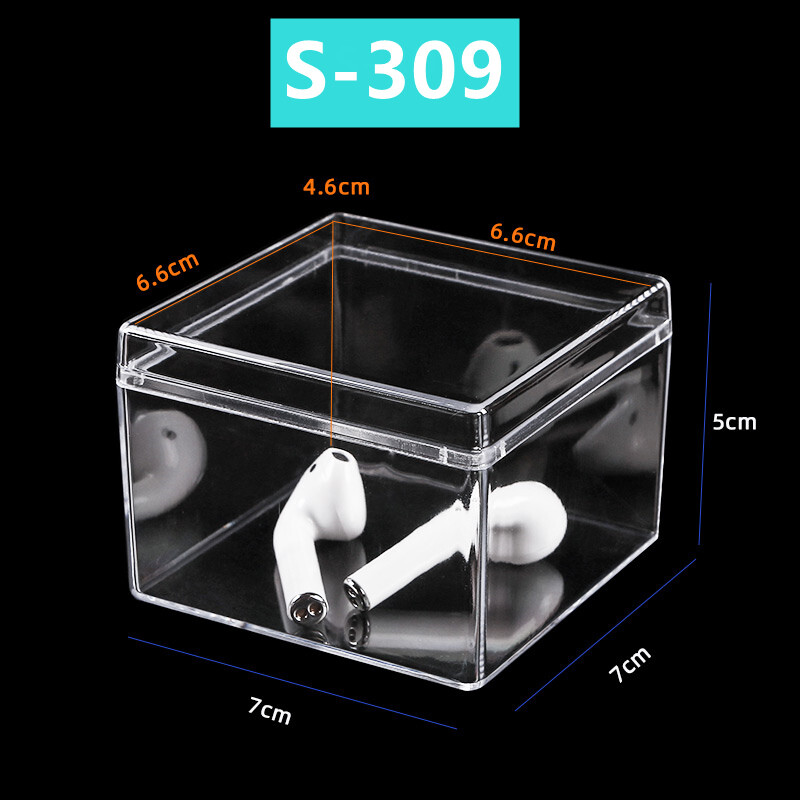 10pcs 70X70mm Square Transparent PS Toolbox Container