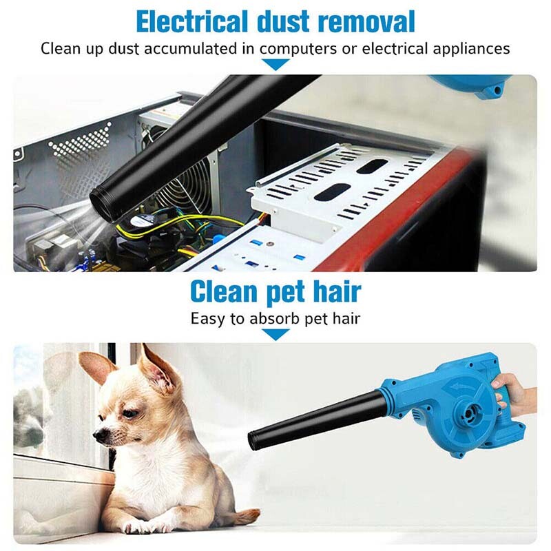 2in1 Cordless Leaf Blower Air Vacuum Snow Dust Sweeper with Battery and Charger