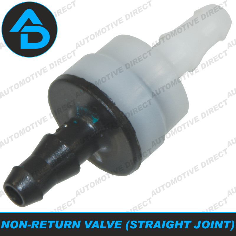 Inline Washer Water Valve Non Return - Straight Joint 5mm 6mm diameter