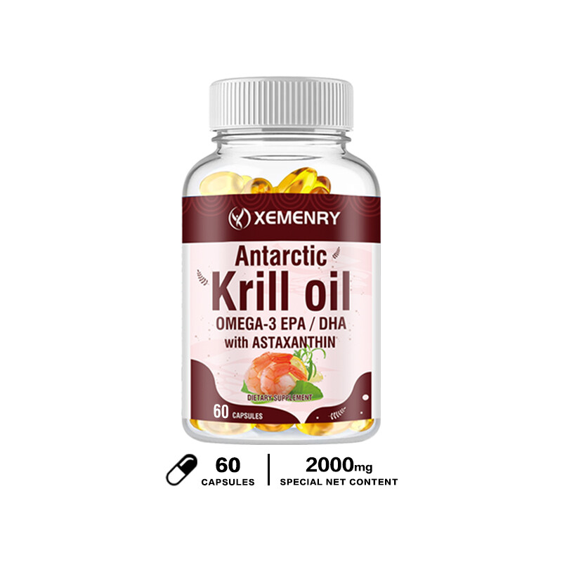 Antarctic Krill oil 2000mg - with Omega-3 EPA, DHA and Astaxanthin Supplements