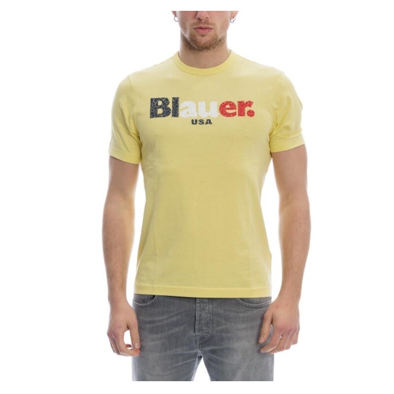 

Мужская футболка Blauer BLUH02144 Blauer USA Yellow Cotton, Желтый