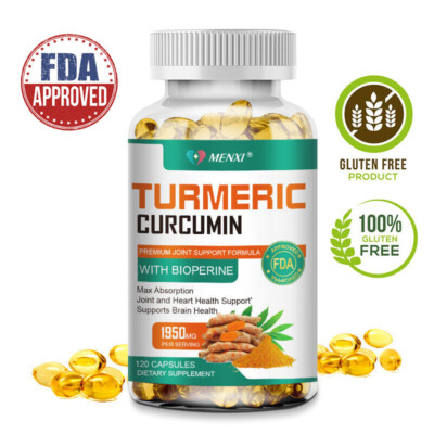 Turmeric Curcumin w/ Ginger & BioPerine Black Pepper - 1950mg 95% Standardized