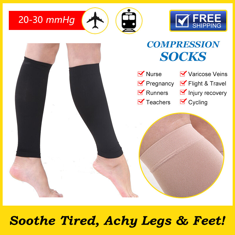 Calf Sleeve Compression Socks Medical Relieve Varicose Veins Swelling