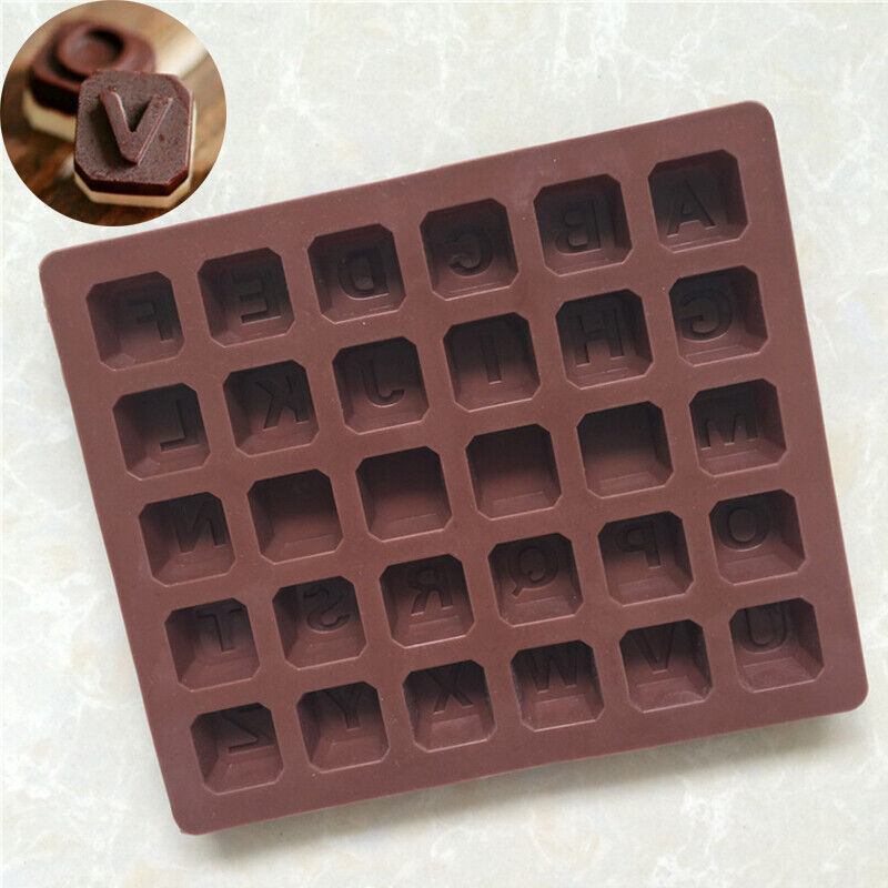 Fondant Mould Chocolate  Letter Letter Alphabet Cake Baking Mold Silicone