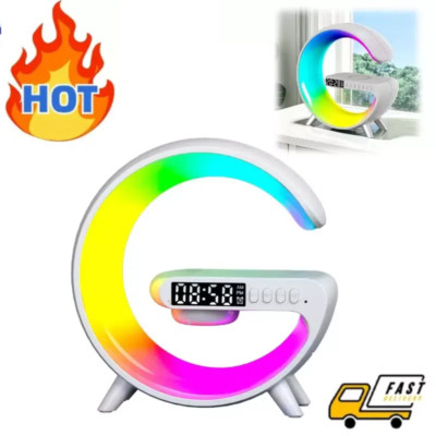 Wireless Fast Charging Smart Light Alarm Clock Speaker Machine