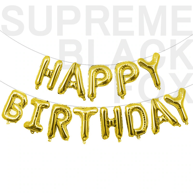 Happy Birthday Balloons Banner Balloon Bunting Party Decoration Self Inflating