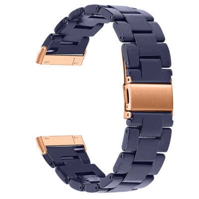 For Fitbit Versa 4/Sense 2 Resin Stainless Steel Watch Strap Band Replacement