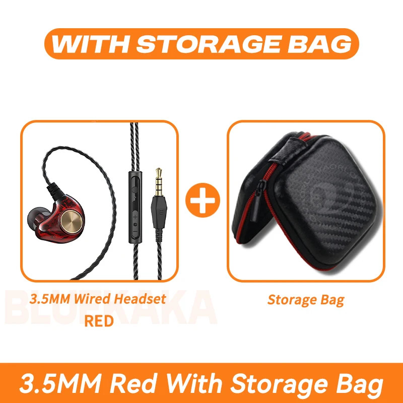 HIFI Heavy Bass Wired Earphone 3.5mm AUX In Ear Gaming Headset Dynamic Music Hea