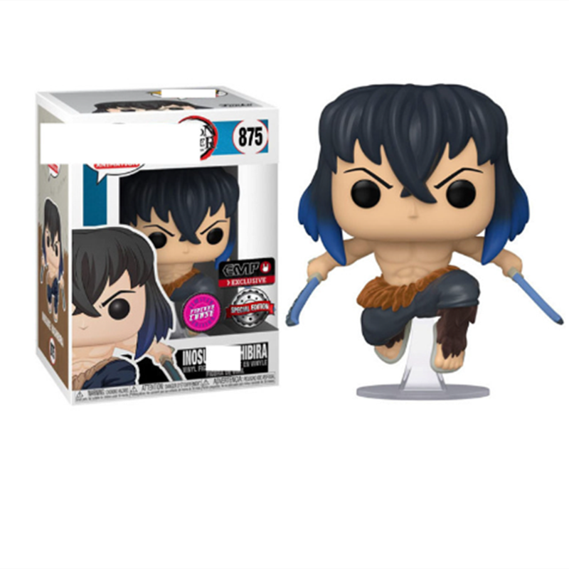 FUNKO POP! Demon Slayer Chase 875# Inosuke Hashibira Flocked Vinyl Action Figure