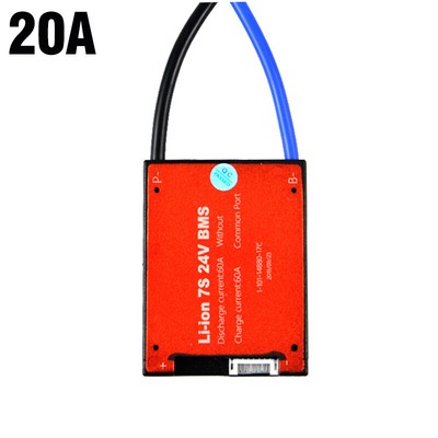 7S 15/20/25/35/45/60A 24V Lithium Li-ion Cells Protect PCB Board BMS w/ Balance