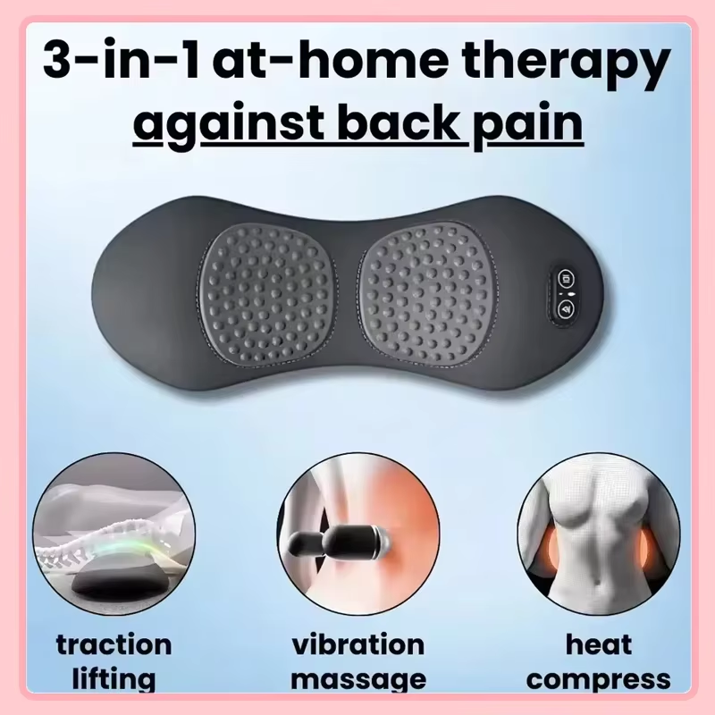 3-in-1 Back Massager with Relief Bed Sleeping Shiatsu Deep Tissue Portable Shoul