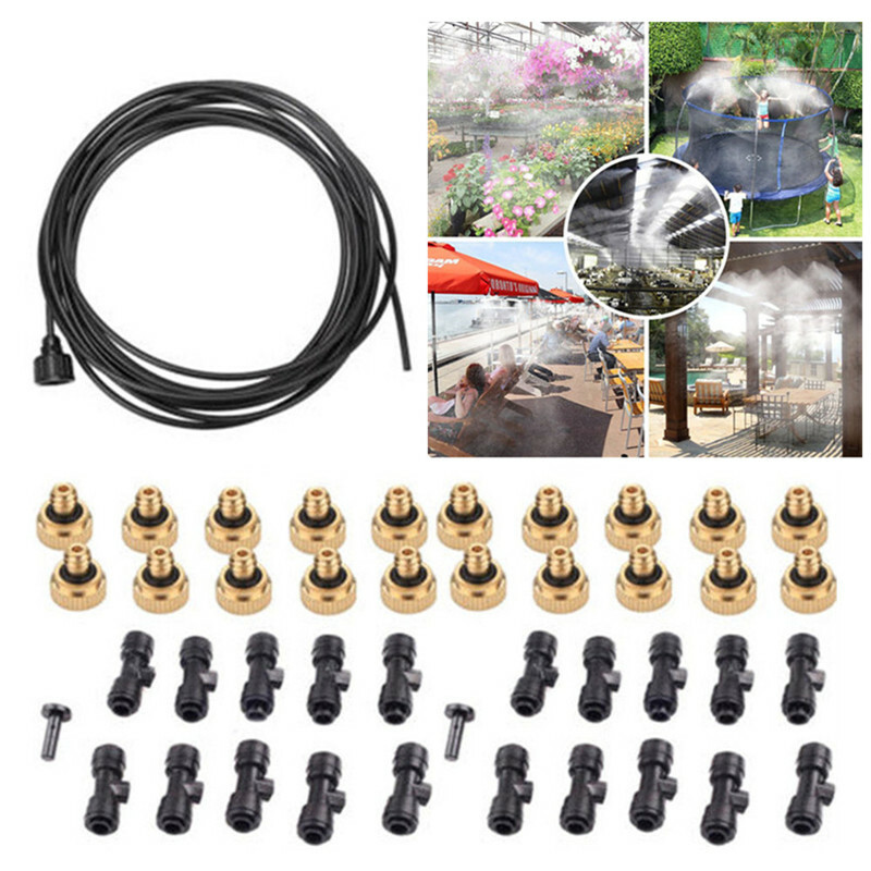 Misting Cooling System Fan Cooler Patio Garden Water Mister Mist