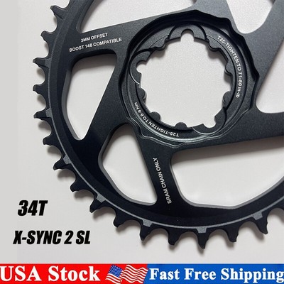 SRAM 34T Crankset Crank 3mm Bicycle Chainring GX XX1 NX EAGLE X-SYNC 2 SL 12S US