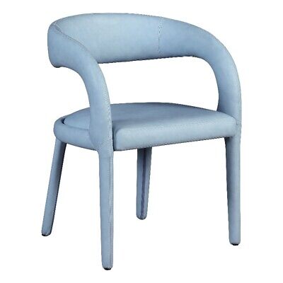 Meridian Furniture Sylvester Light Blue Vegan Leather Dining Chair