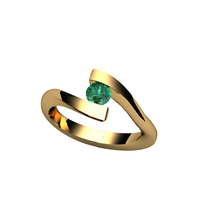 Modern Emerald ring OFFER DA2421 eBay