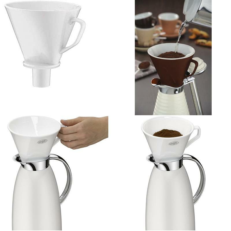 Alfi 0096.010.000 Kaffeefilter Aroma Plus Porzellan, Weiss, Größe 4, Kannenfil
