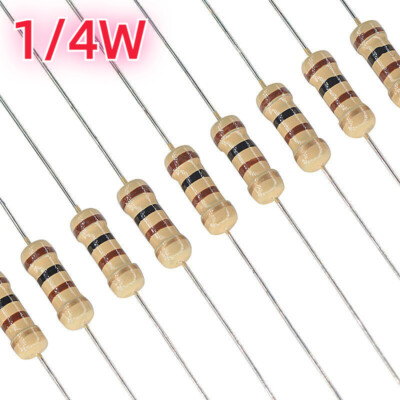 10pcs 1/4W 5% Carbon Film Resistors Choose From 100 Values 10pcs 0.25W US Ship
