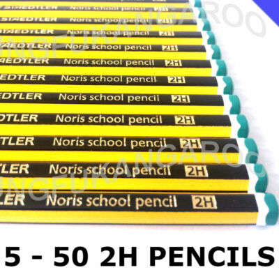 5 - 50 Staedtler Noris Pencils 2H Drawing Joinery Art School Sketching Artist