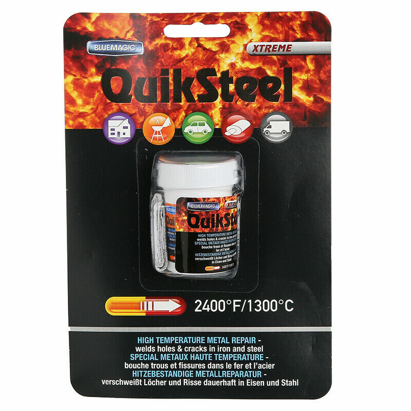 QUIKSTEEL 18003 XTREME HIGH TEMPERATURE EPOXY PUTTY WELD FILLER FAST