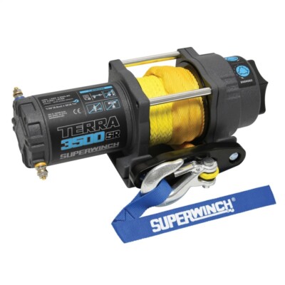 Superwinch 3500 LBS 12V DC 7/32in x 32ft Synthetic Rope Terra 3500SR Winch -