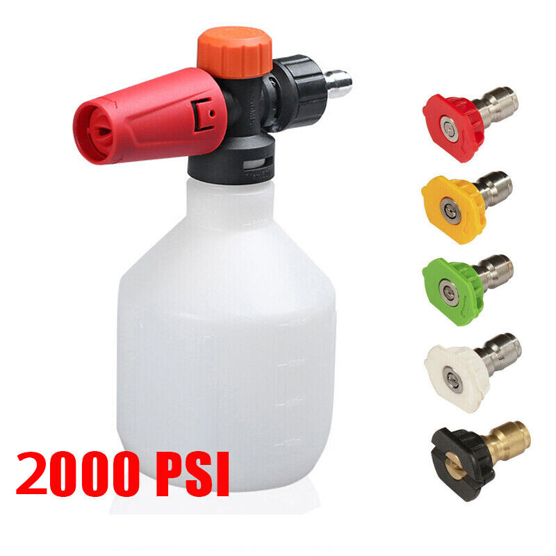 1/4 High Pressure Cleaning Gun Snow Foam With Quick Plug Foam Pot 500ML