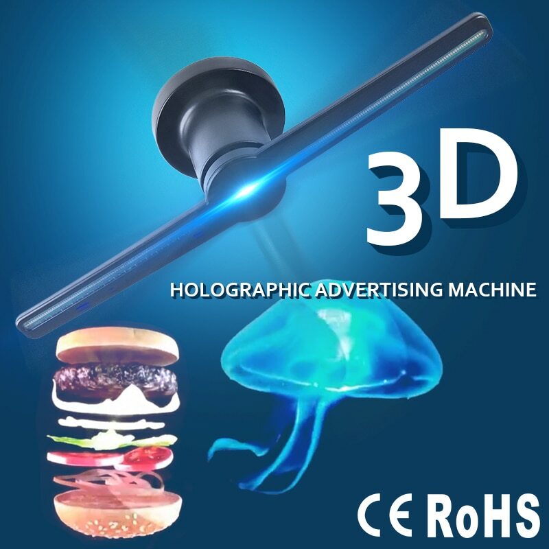 224P 3D LED Projektor Anzeigen Fan Hologramm Spieler Werbung ganz holographische