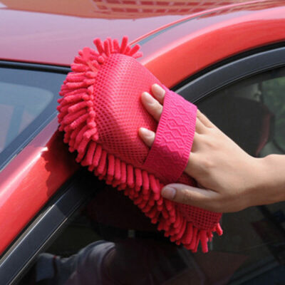 Car Auto Hand Wash Towel Microfiber Washing Gloves Coral Sponge Cleaning Tool