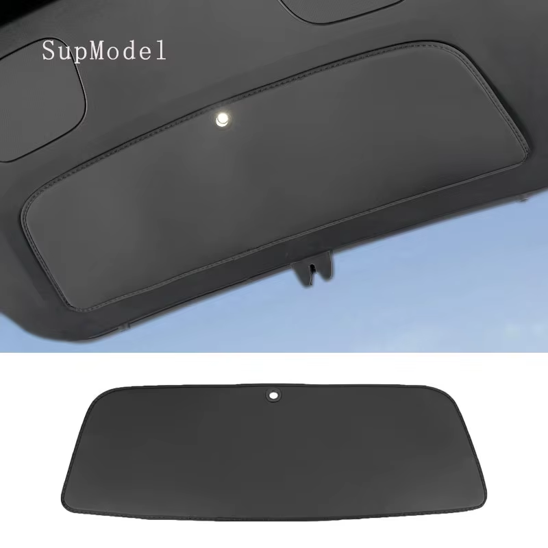 Car Tail Door Protective Mat For Tesla Model Y 2021-2024 Leather Mat Hook and Lo