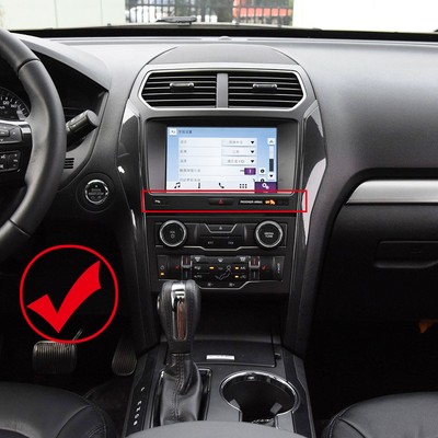 Details About 2016 2019 For Ford Explorer Abs Matt Interior Gps Dashboard Console Cover Trim 1
