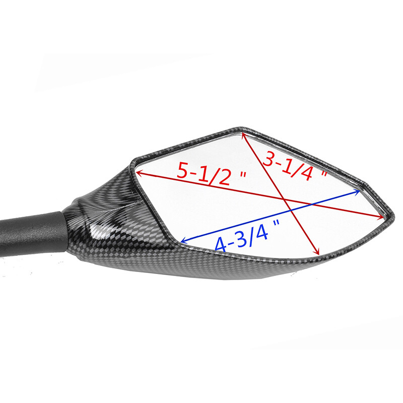 Specchietto Retrovisore Universale Nero Per Yamaha YZF R6, R1, MT07 E Altre Moto - 7/8' 22mm - Foto 7