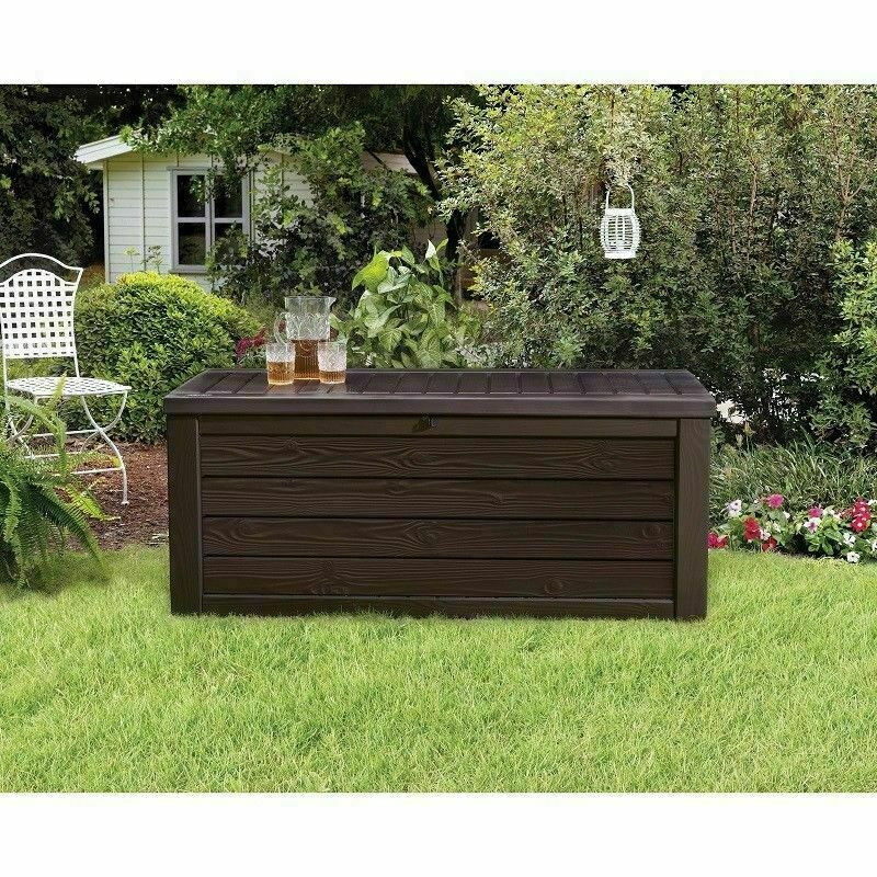 Extra Large Deck Box Keter 150-Gallon Outdoor Storage Container Garden  Bench New: купить с доставкой из США, цена 26 047 руб - (274557379511)