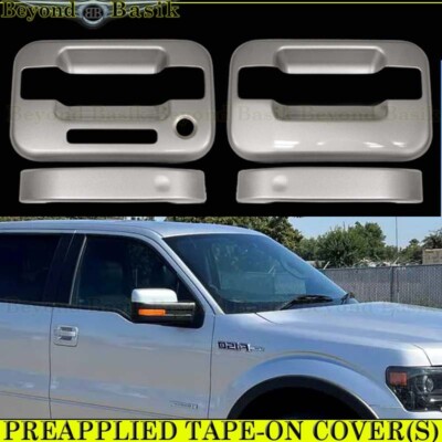 2004-2014 FORD F-150 Std/Ext 2 Door Handle COVERS w/KP w/PSGR KH UX INGOT SILVER