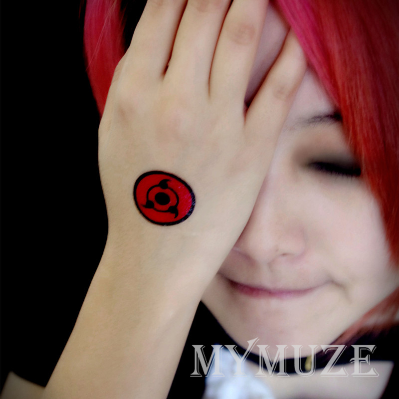 Details About Naruto Madara Uchiha Tobi Cosplay Tattoo Sticker Sharingan Tatoo