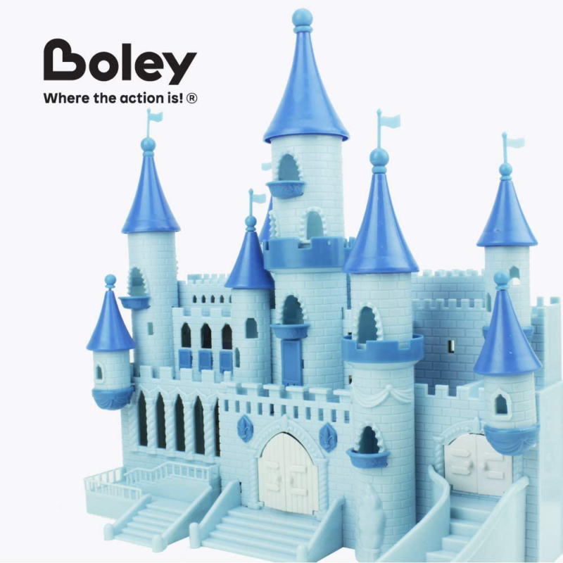 Boley Princess Castle Dollhouse - Small Plastic Doll House Pop-Up Castle Kit wit