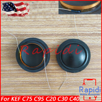 2Pcs Silk Dome Diaphragms 25.4mm For KEF C75 C95 C20 C30 C40 Tweeter NT25 SP1240