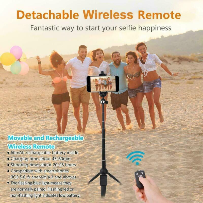 Selfie Stick Tripod Bluetooth Wireless Remote Stand For iPhone 14 13 Pro Max 12