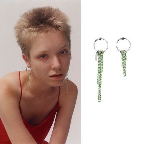 Jade Limited Justine Clenquet Rhinestone Tassels Asymmetric