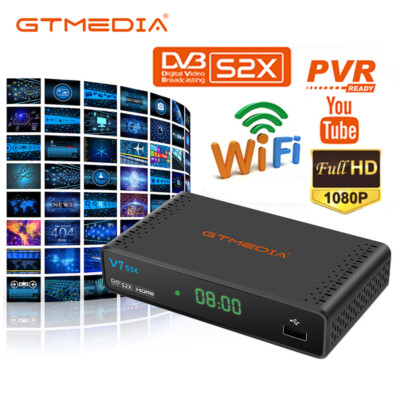GTMEDIA DVB-S/S2/S2X HDTV Satellite Receiver WIFI HDMI USB DVR Media Player Box