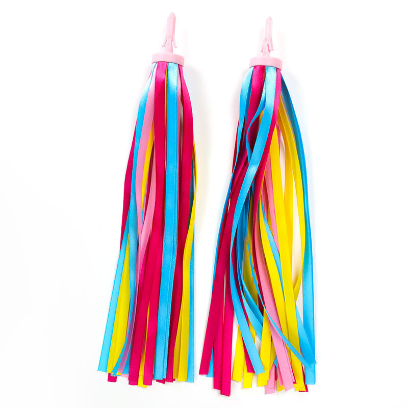 Child Bicycle Bike Streamers Tricycle Kids Girls Handlebar Grips Tassels 2pcs