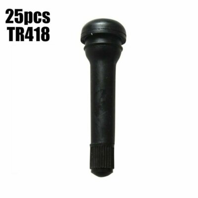 25pcs TR418 Snap-In Tubeless Tire Valve Stems 1-1/4 / 32 Rubber Standard 2''
