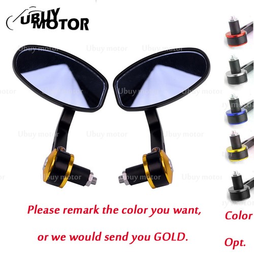7//8/" Handle Bar End Rear View Mirrors For Ninja ZX6R ZX7R ZX9R ZX10R ZX12R ZX14