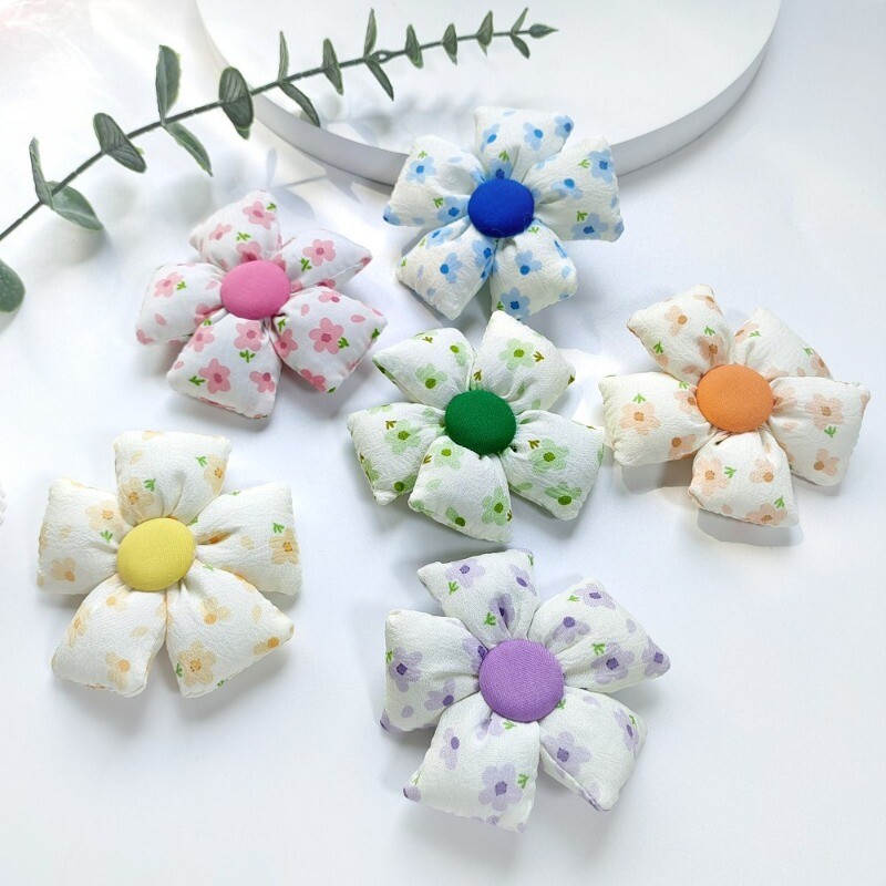 10x-3d-floral-padded-flower-brooch-quilted-for-headwear-clothing-diy-accessories