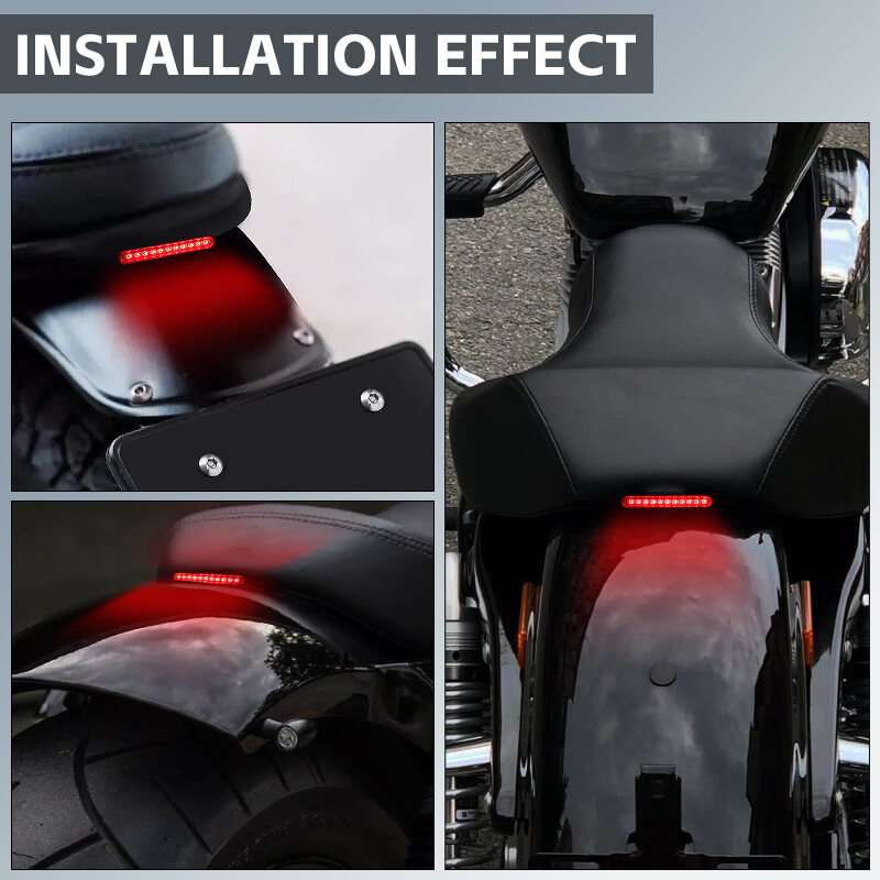 Mini 11 LED Motorcycle ATV Bike Rear Tail Running Stop Brake Light Lamp Red 12V