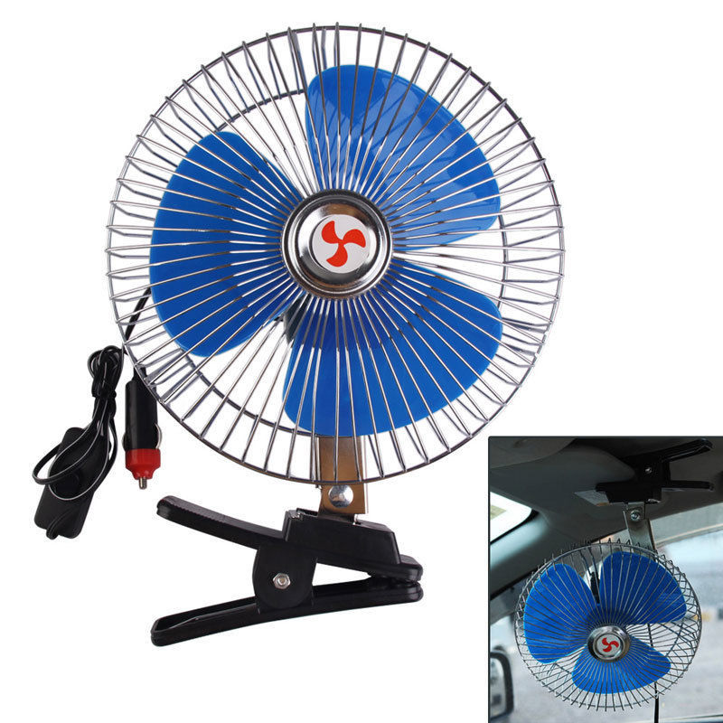 Ventilatore Portatile Da Viaggio Per Auto Camper Camion 12 Volt Diam.18cm hsb