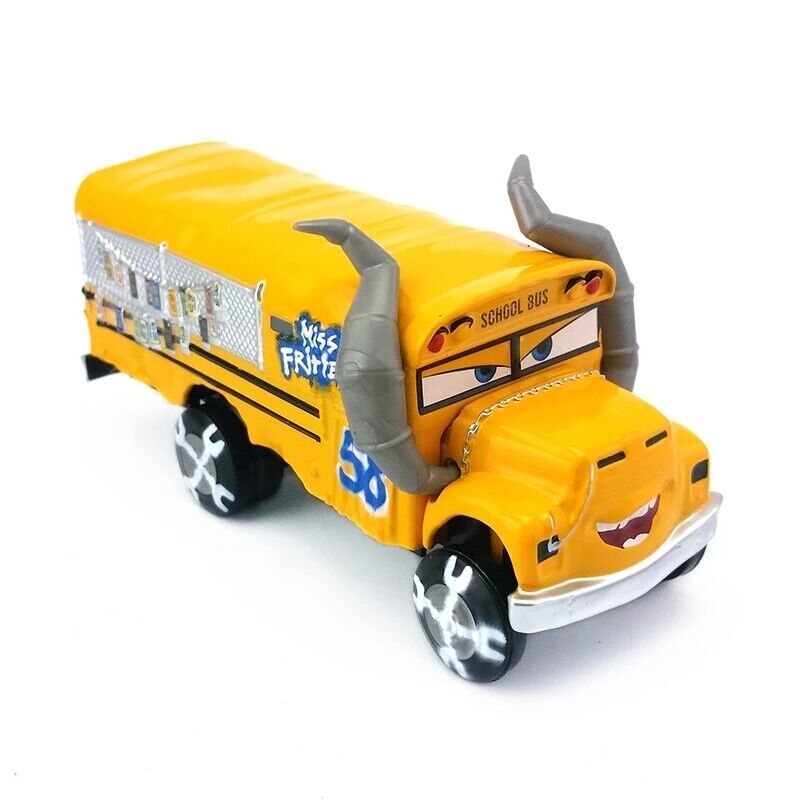 DISNEY PIXAR CARS MISS FRITTER SCHOOL BUS PIXAR CARS METAL TOY CAR FOR BOY GIFT
