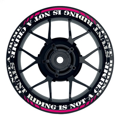 Felgenaufkleber Motorrad Wheelsticker Stuntriding 1 dpp neonpink