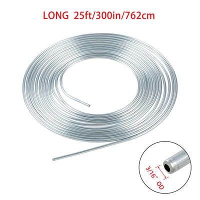 Nickel Alloy Brake Line Tubing Kit 3/16 OD 25' Foot Coil Roll 45 Flare Universal