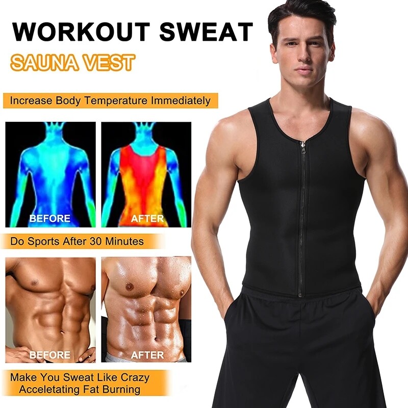 Gynecomastia Compress Tank Tops Men's Slim Body Shaper Sport Athletic Sweat Vest